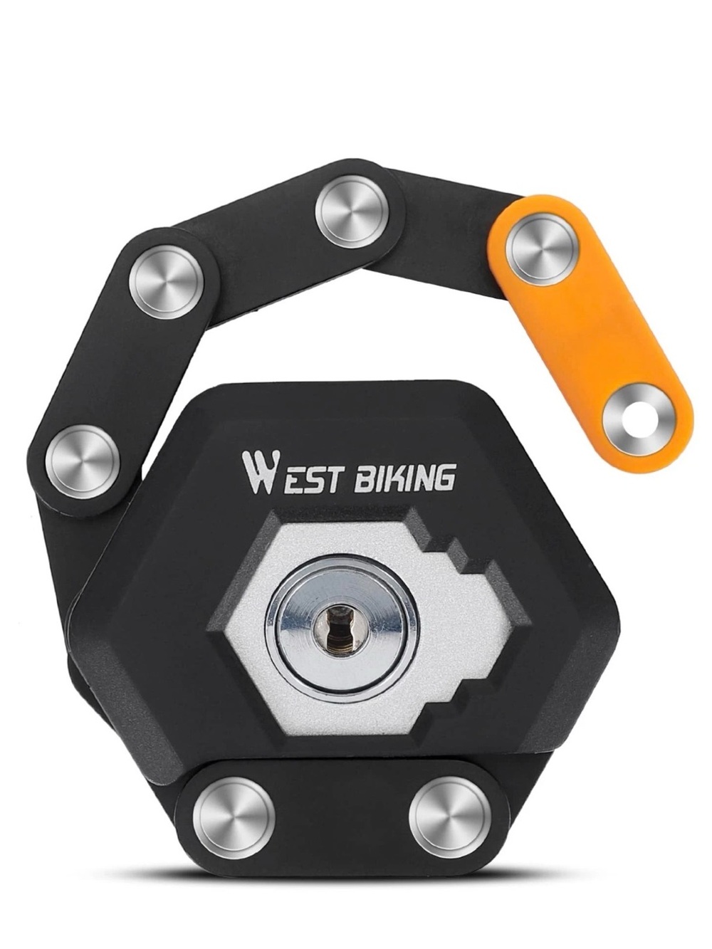Brand new, West Biking 0705045 Folding Bike Lock - 3 Keys Anti-Theft Alloy Steel